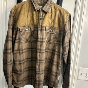 Howler Brothers Plaid Shirt in Tan and Brown